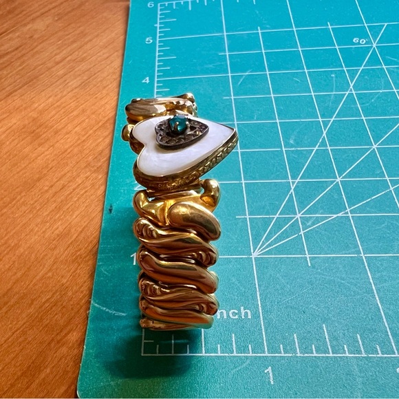 SOLD Vintage Sweetheart Bracelet B&N Bugnee & Niles Gold Filled Mother of Pearl - Picture 15 of 15